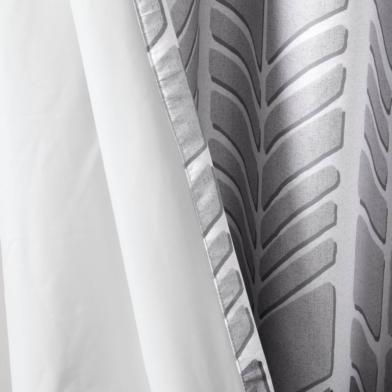 Intelligent Design Kennedy Printed Lined Total Blackout Single Window Curtain Panel