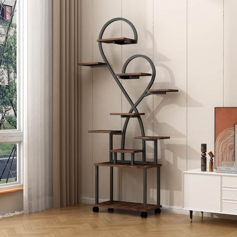 Metal Plant Stand with Grow Lights, Indoor Plant Rack