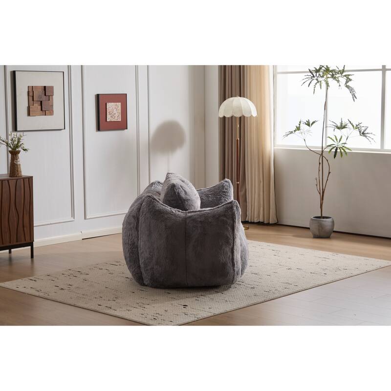 Oversized Bean Bag Sofa Reading Chair, 2-Seater Giant Bean Bag Couch with Pillows, Loveseat Chaise Lounge Sofa Chair