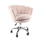 preview thumbnail 12 of 27, VANITII Accent Chair Swivel Vanity Chair Office Desk Chair With Wheels Modern Height Adjustable Pink/Grey/White