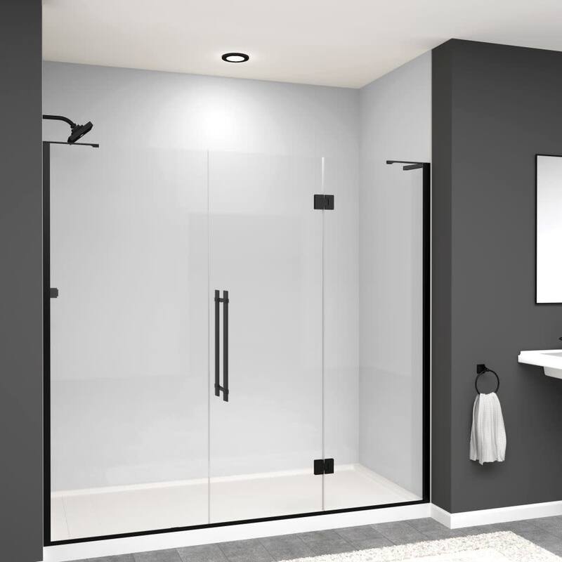 Transolid EHTF78247610C-BK Elizabeth 76" High x 78" Wide Hinged Semi - Matte Black