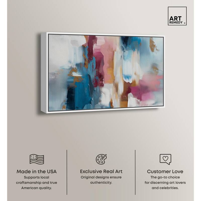 Rosy and Ocean Hues II Canvas by Art Remedy