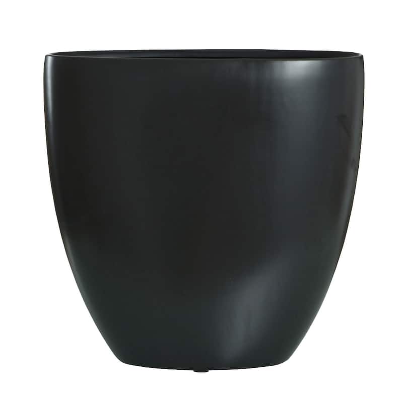 Harp & Finial Darius Vase - Large - Matte Finish On Ceramic - Matte Black