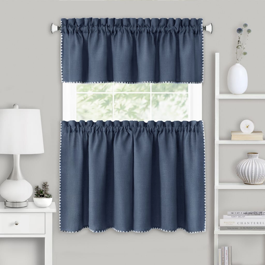 Kendal Tier and Valance Window Curtain Set