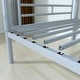 preview thumbnail 9 of 7, Silver Metal Twin over Twin Bunk Bed with Removable Ladder - Full-Length Guardrails