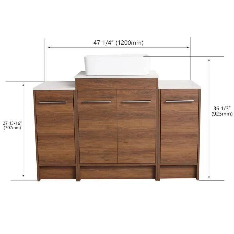 BNK 24/36/48/60 Inch Bathroom Vanity with Sink, Freestanding Bathroom Vanity with Soft Close Doors and Adjustable Shelf