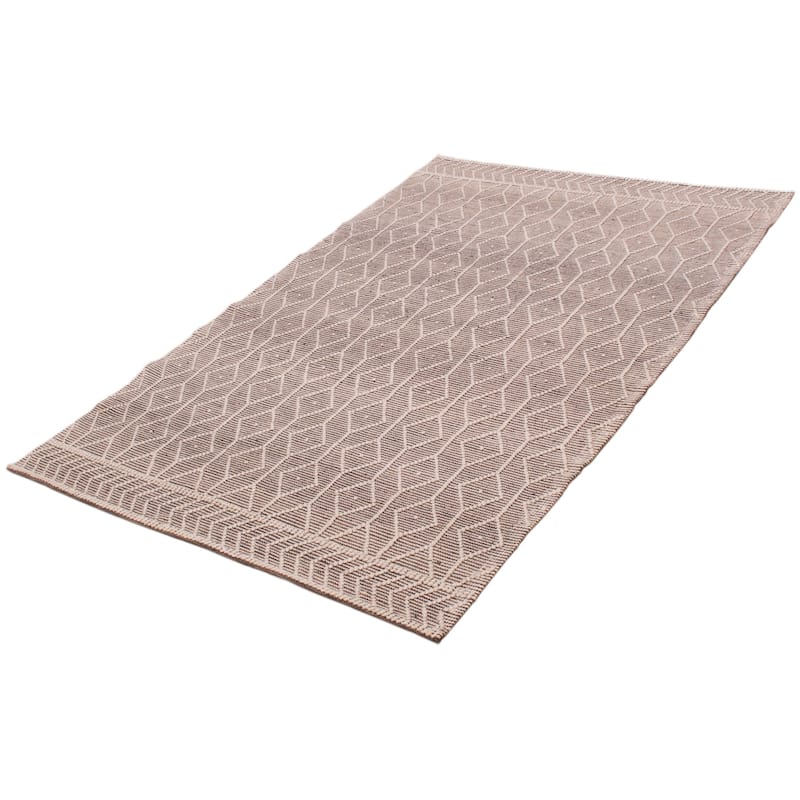 ECARPETGALLERY Braid weave Sienna Taupe Wool Rug - 6'0 x 9'0