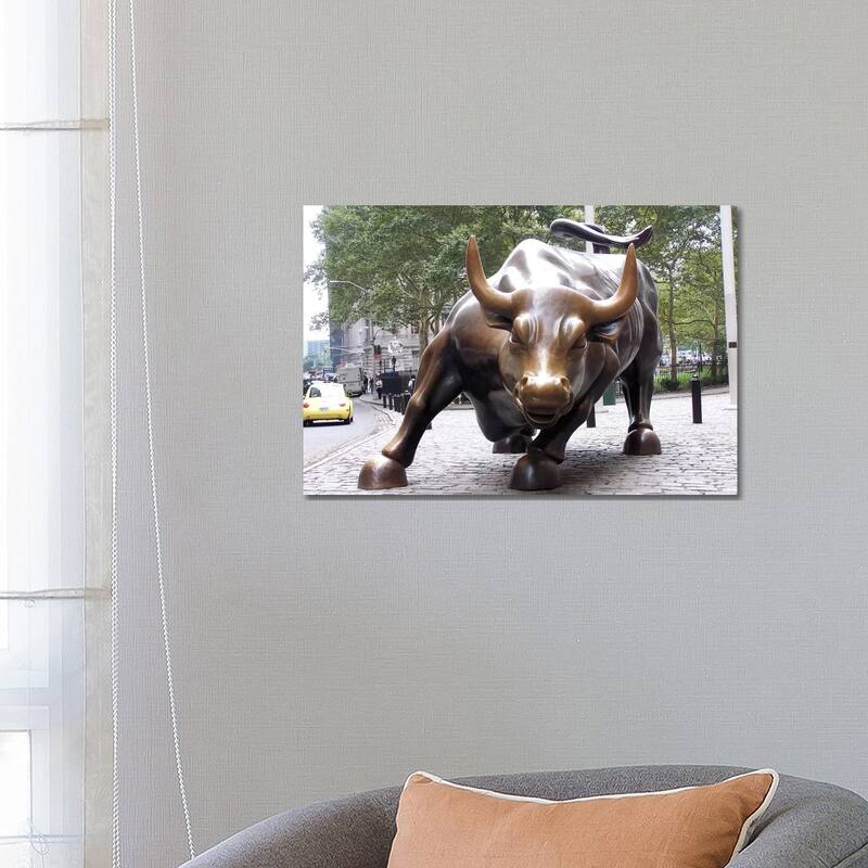 The Wall Street Bull Print On Acrylic Glass by Unknown Artist - 16x24x0.25