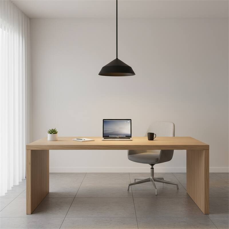 14" Diameter Integrated LED Black Pendant