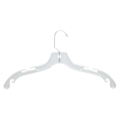 24-Pack Clear Plastic Hangers
