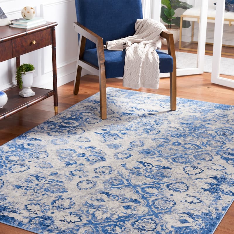 SAFAVIEH Brentwood Siru Traditional Rug - 8' x 10' - Blue/Ivory