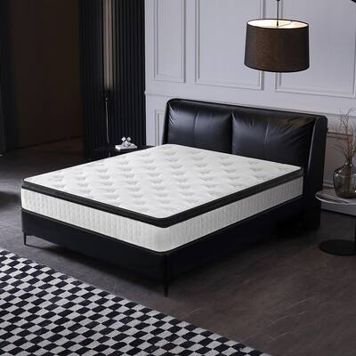 Homy Casa 12 Inch Queen Hybrid Mattress, Pocket Spring & Memory Foam