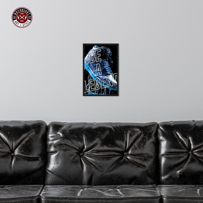 Notoriart Be A Legend Sneaker Drip Framed Sneaker 1 Piece Canvas Wall Art