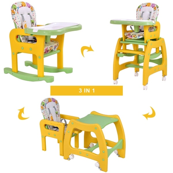 3 in 1 baby high chair convertible play table