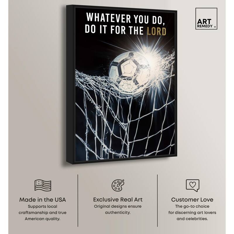 Do it for the Lord Soccer Canvas by Art Remedy