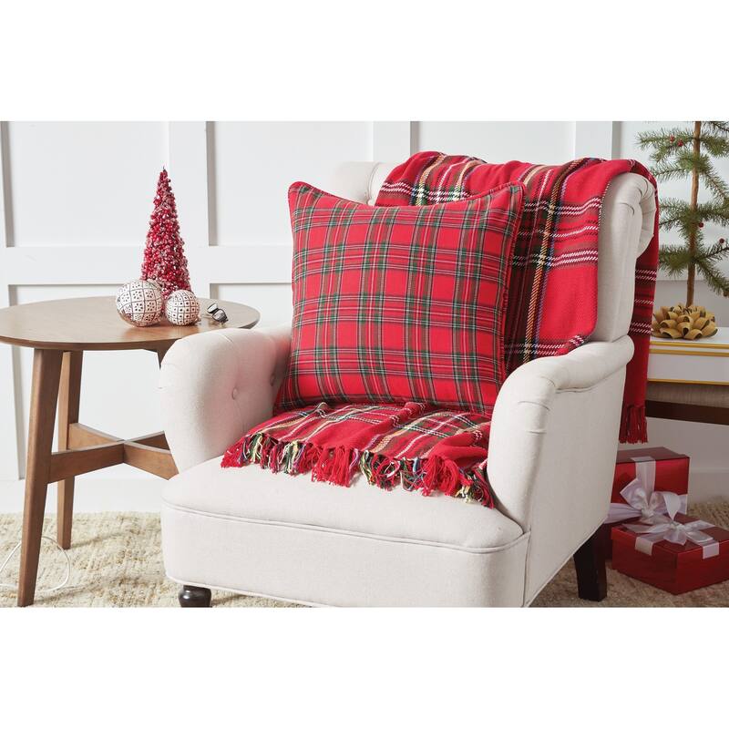 Arlington Plaid 20 x 20 Decorative Accent Throw Pillow
