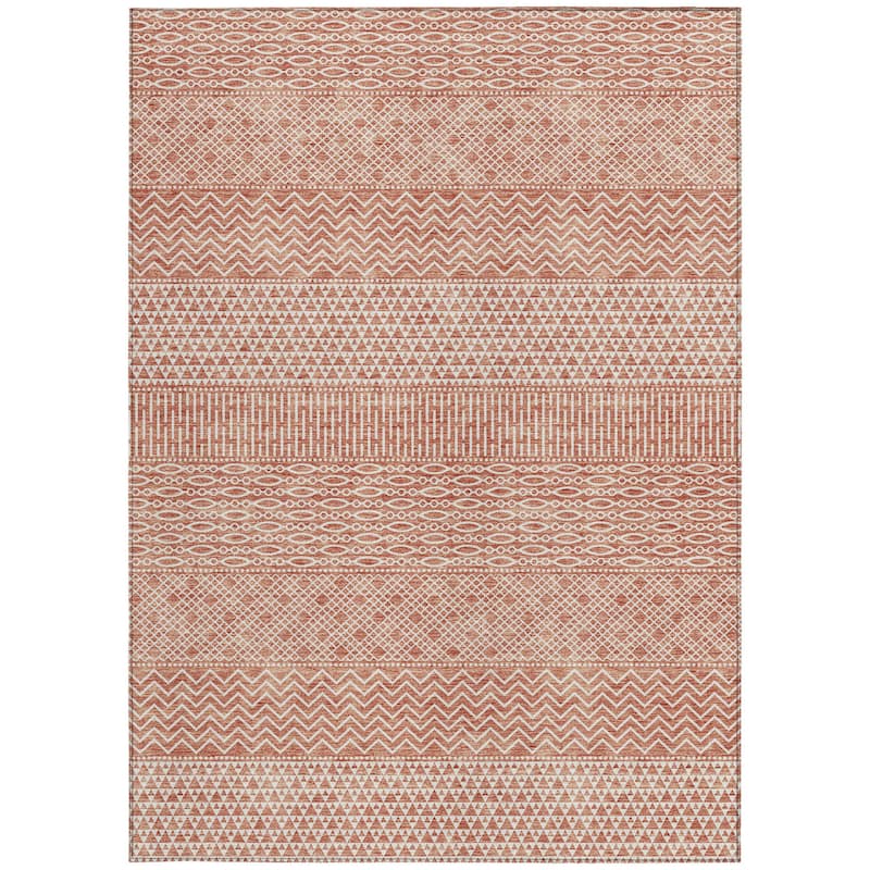 HomeRoots Chevron Modern Rectangle Outdoor Rug