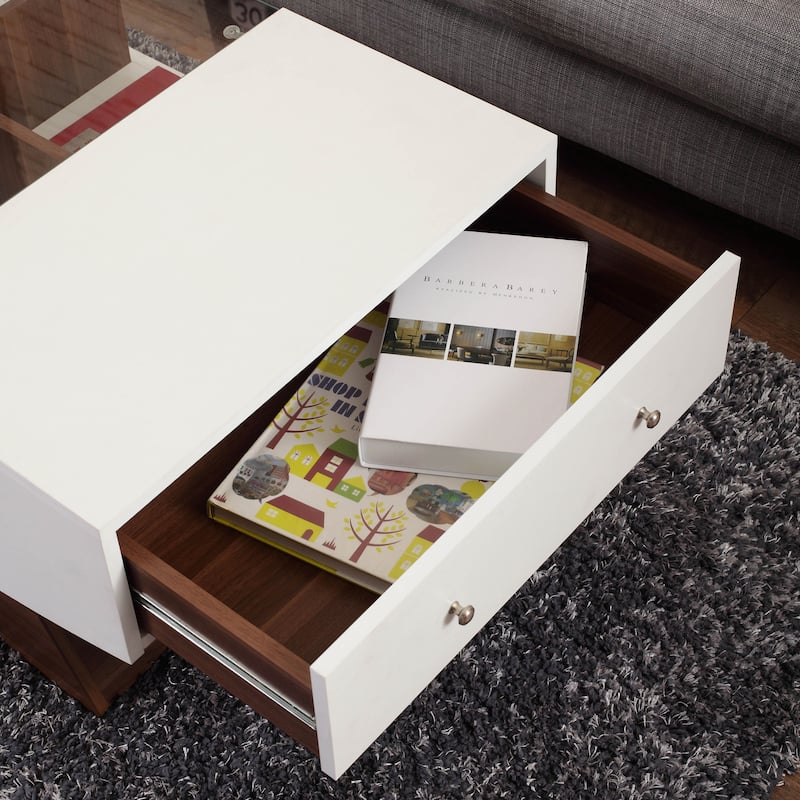 DH BASIC Modern 48" Hidden Storage Coffee Table by Denhour