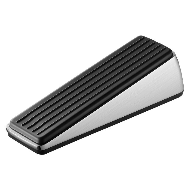 2 Pack Dual-Sided Non-Slip Door Wedge Zinc Alloy Construction with Wall Protection Bumpers