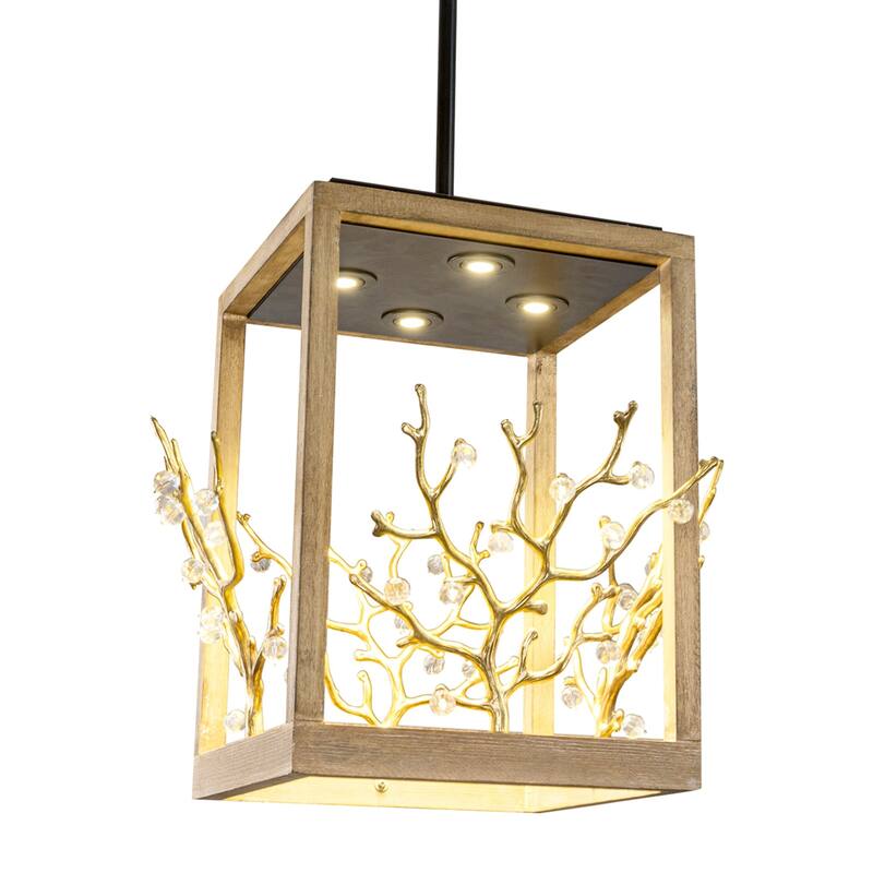 Lusteria 4-Light Modern Vintage Gold Branches Pendant Light