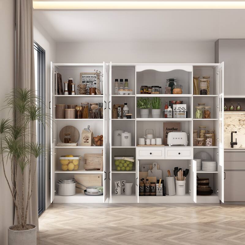 Modular White Contemporary Office Storage Display Cabinet w/UV Finish