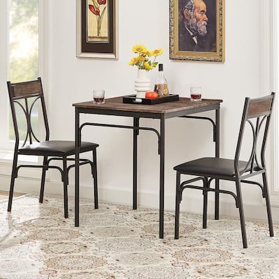 VECELO Bistro Kitchen Dining Table and Chair Set, Dining Table Set of 3/5