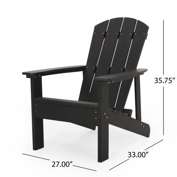 dimension image slide 3 of 5, Culver Outdoor Faux Wood Adirondack Chair by Christopher Knight Home