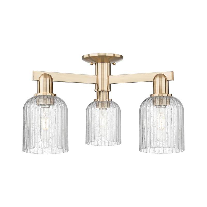 Innovations Lighting Downtown Urban - Bridal Veil - 3 Light 23" Semi-Flush Mount Light