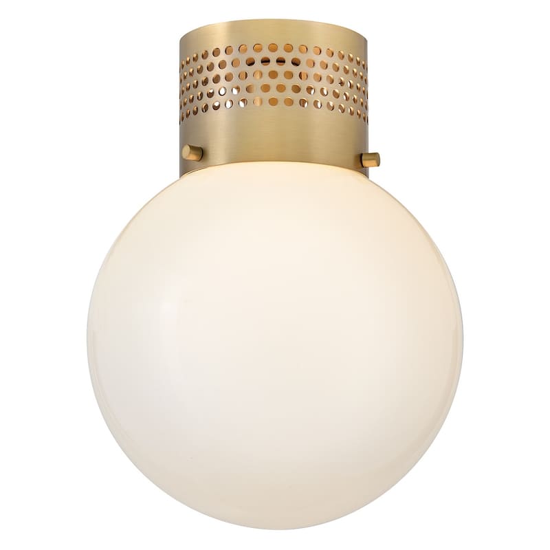 Lark 84221 Taj 10" Wide Flush Mount Globe Ceiling Fixture - Lacquered Brass