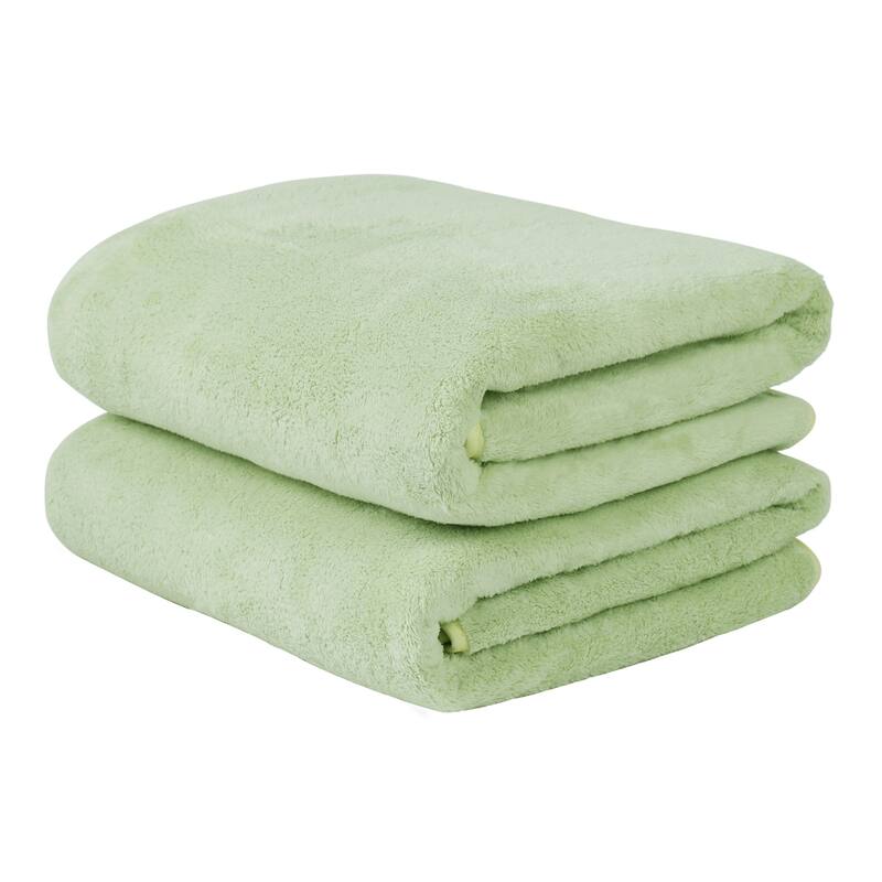 350GSM Softest Plush Fleece Towel Set Highly Absorbent Towels with Loop