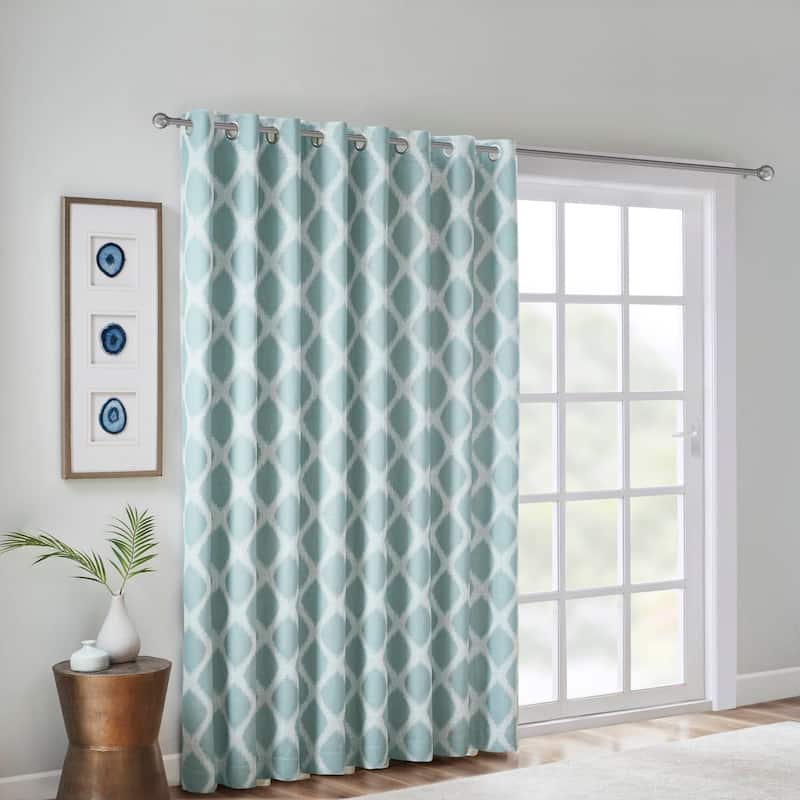 SunSmart Kagen Printed Ikat Blackout Patio Curtain