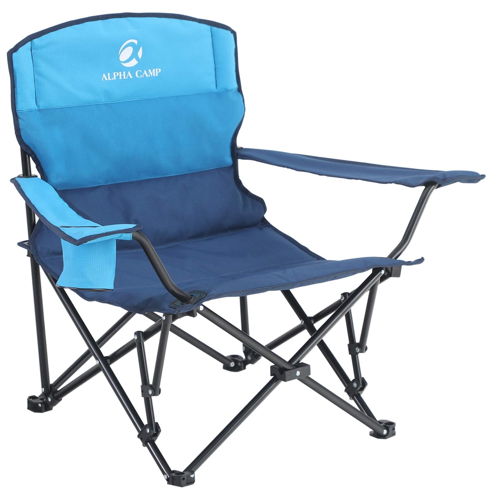 ALPHA CAMP Portable Camping Quad Folding Chair Heavy Duty Support 300 LBS  Oversized Steel Frame Collapsible Chair Bed Bath  Beyond 32432583
