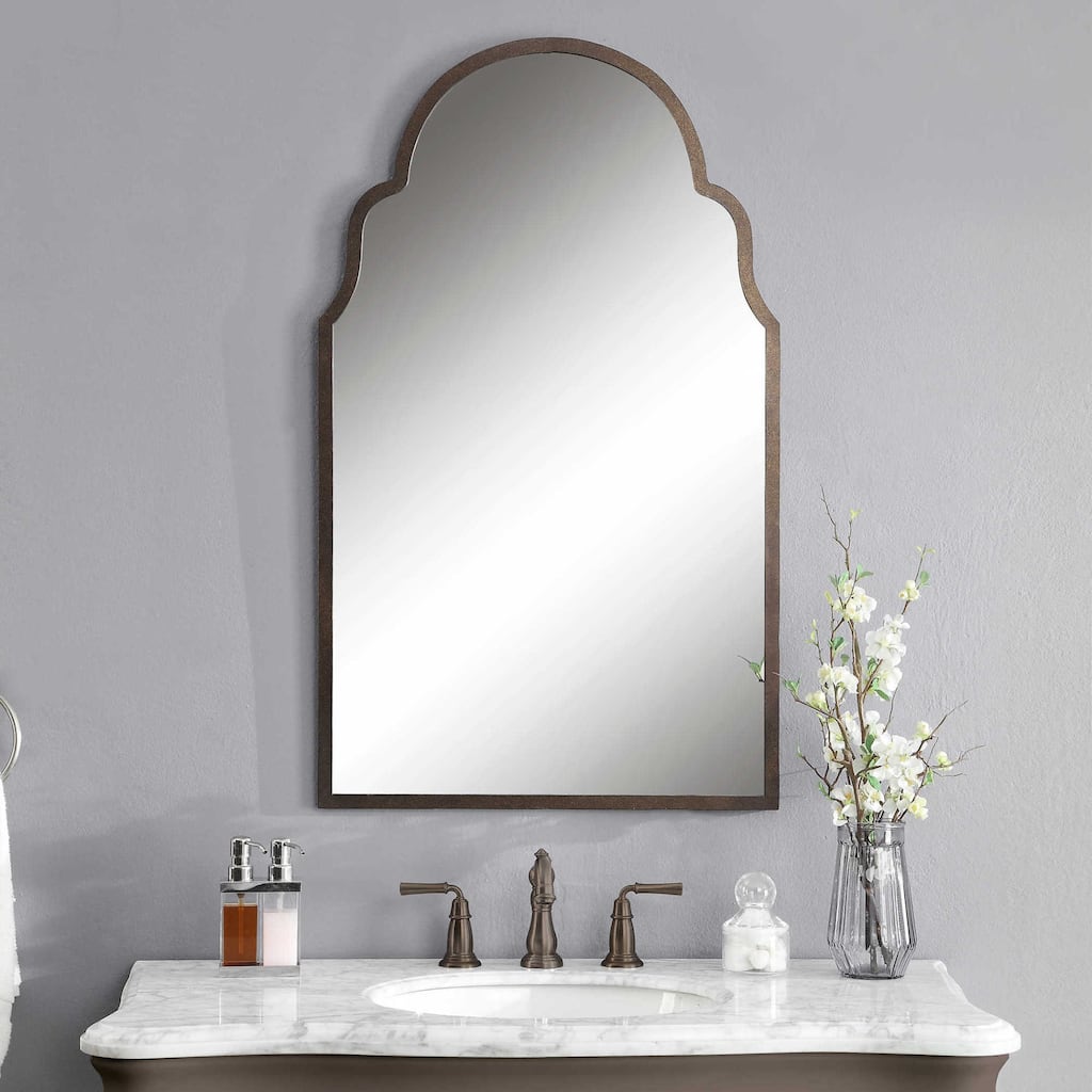 Uttermost Brayden 41" X 21" Arched Hand-Forged Metal Framed Vanity