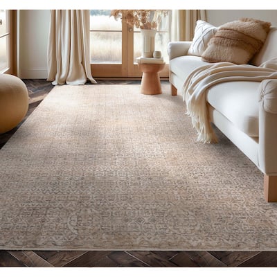 Well Woven Ethos Echo Vintage Tribal Textural Earthy Neutral Rug