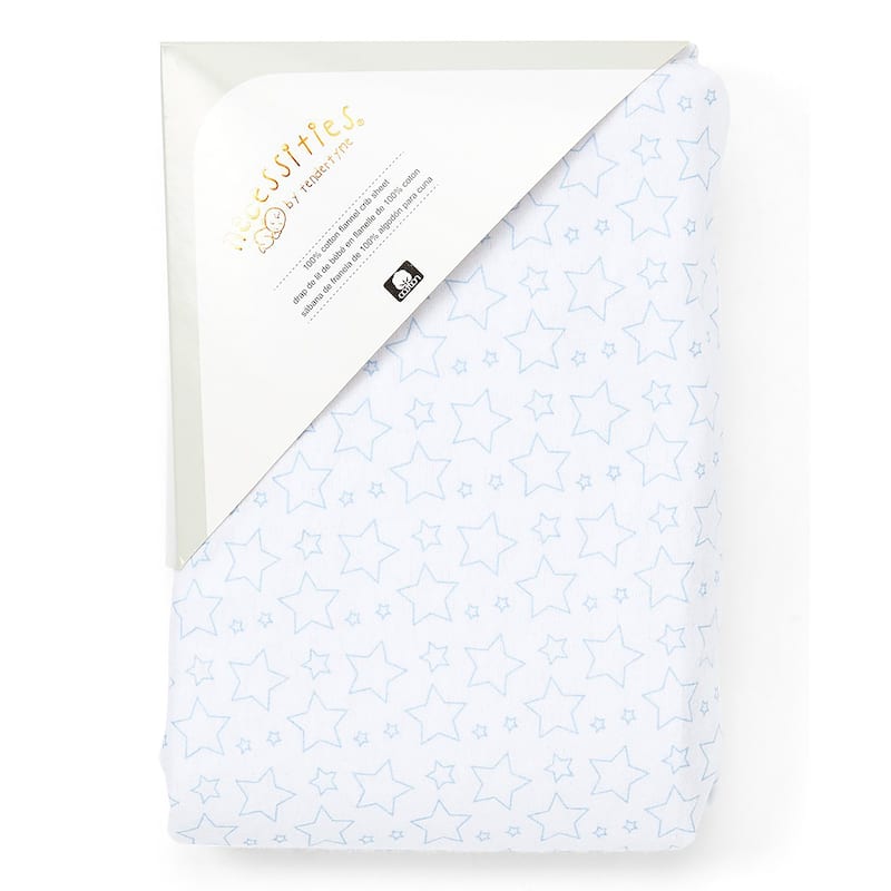 Baby Star Flannel Crib Sheet - N/A