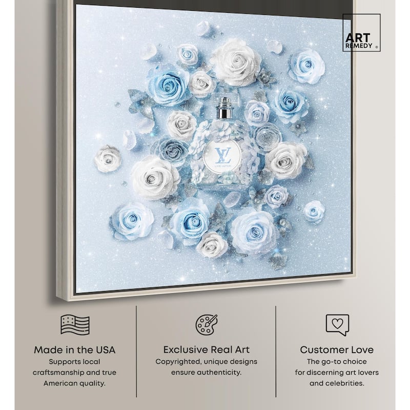 Sparkling Floral Perfume Canvas by Art Remedy