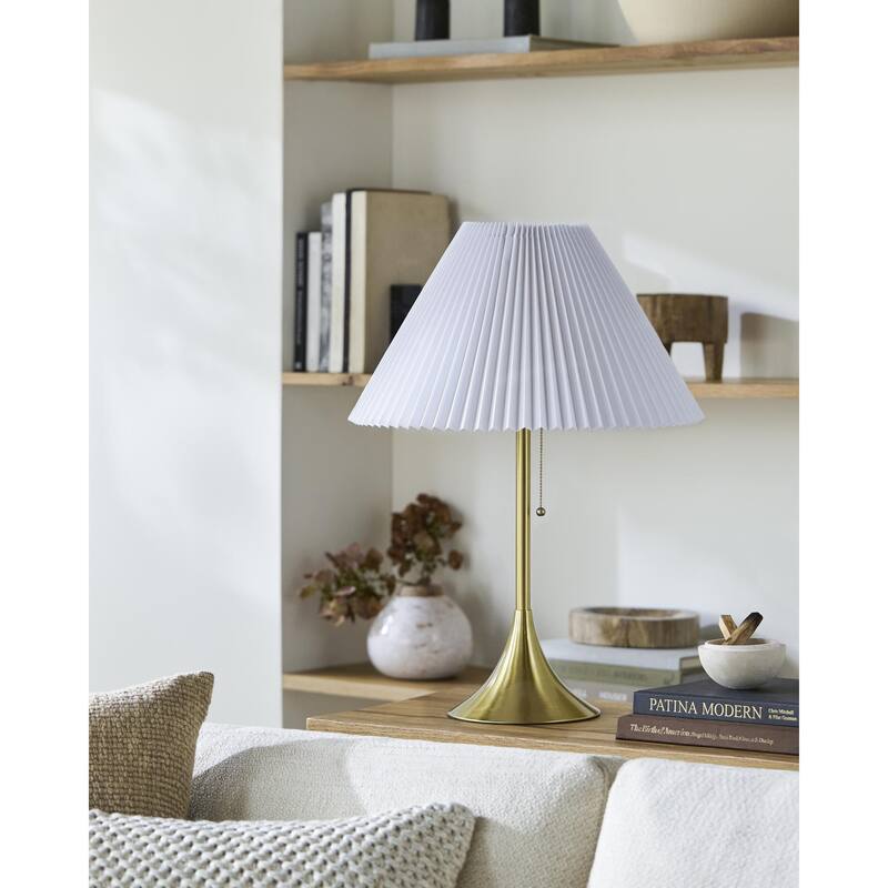 Livabliss Alceda Traditional Accent Table Lamp - Metallic-Brass