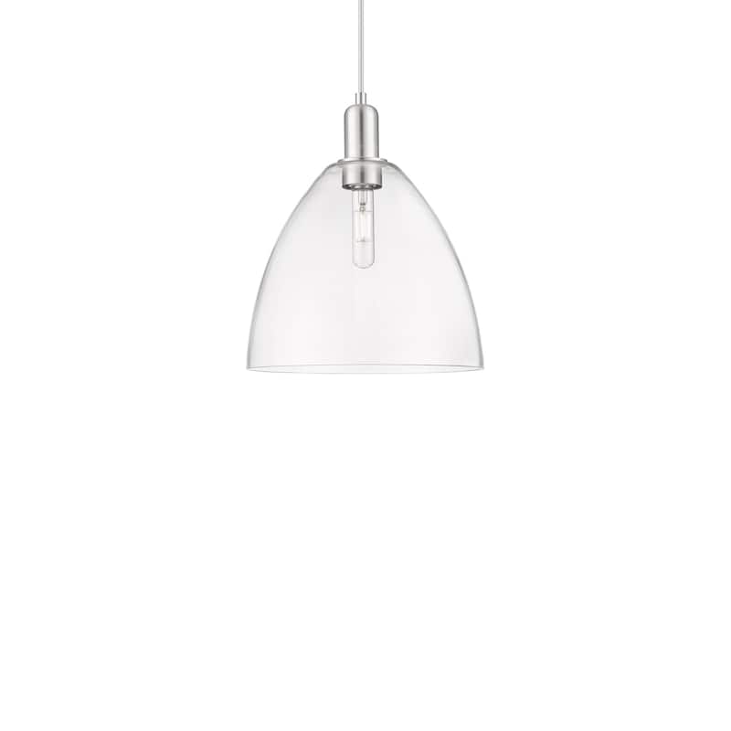 Innovations Lighting 716-1P-14-12 Bristol Pendant Bristol 12" Wide - Brushed Satin Nickel / Clear