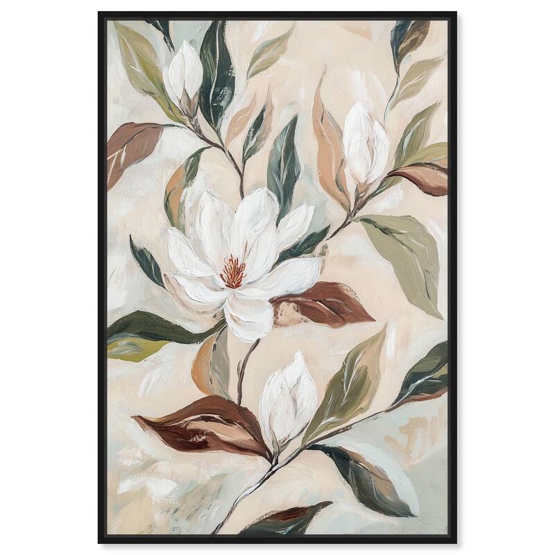 Soft Magnolia I Canvas by Art Remedy - 36" x 54" - Black