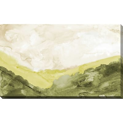 "Washed Green Landscape" Print on Canvas