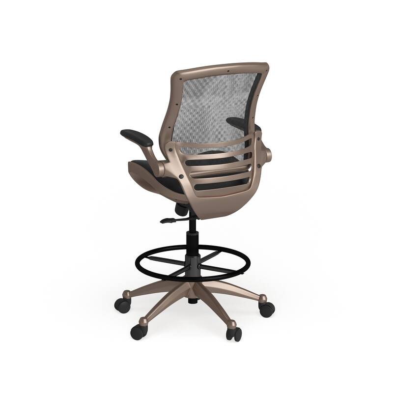 Mid-Back Swivel Office Chair with Adjustable Foot Ring