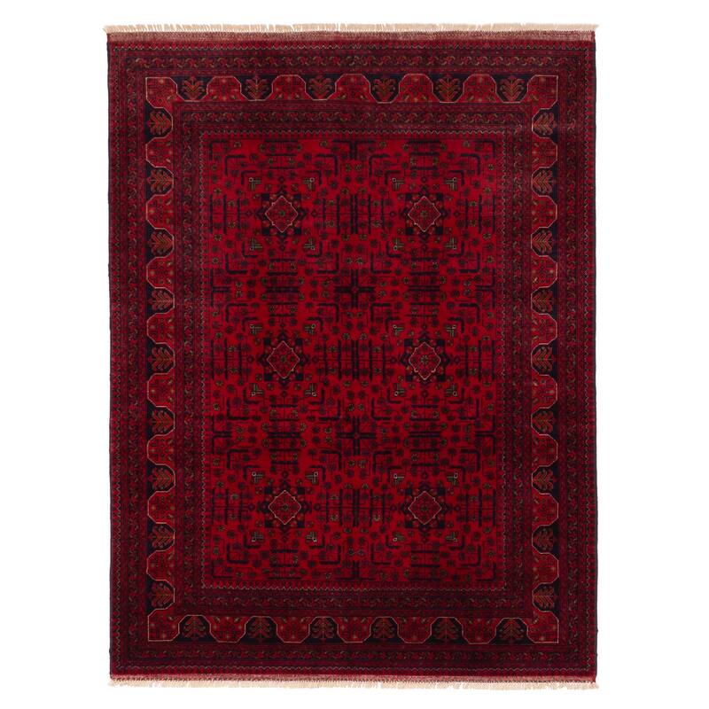 ECARPETGALLERY Hand-knotted Finest Khal Mohammadi Red Wool Rug - 5'0 x 6'8