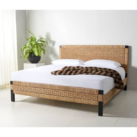 SAFAVIEH Couture Galen Woven Banana Stem Bed