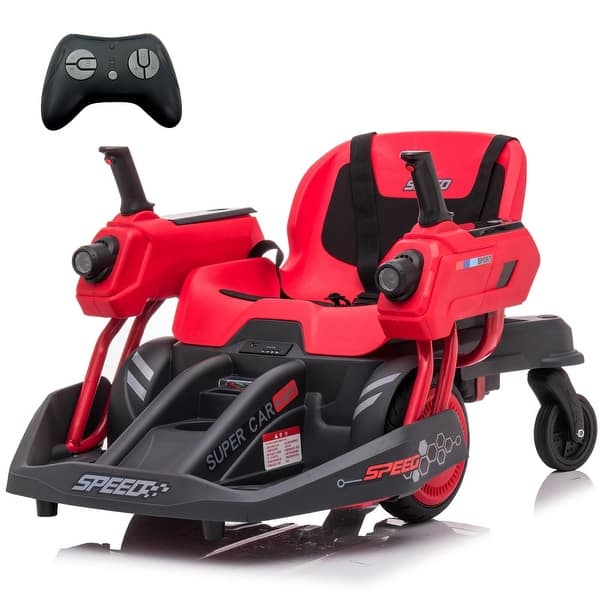 slide 2 of 21, 12V 2-Speed Bumper Car, Ride on Mecha Vehicle with Remote Red