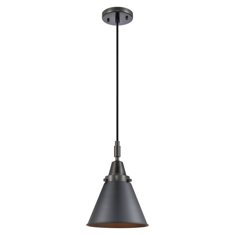 Innovations Lighting Downtown Urban - Caden Appalachian - 1 Light 8" Cord Hung Mini Pendant - Matte Black