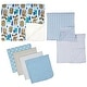 preview thumbnail 1 of 2, Baby Boys 7 Piece Moose Baby Gift Set, Blue Blue