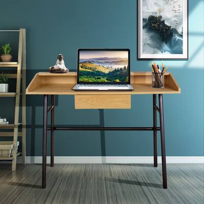 Computer Desk, Office Desk with Printer Monitor Shelf, Writing Table