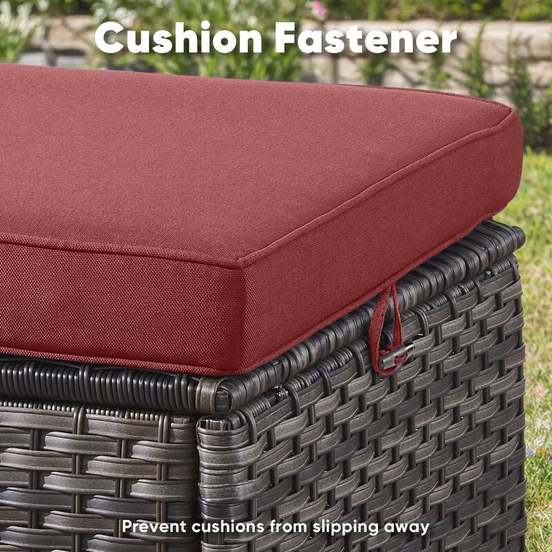 Outdoor Loveseat Sofa with Chair Ottoman Table