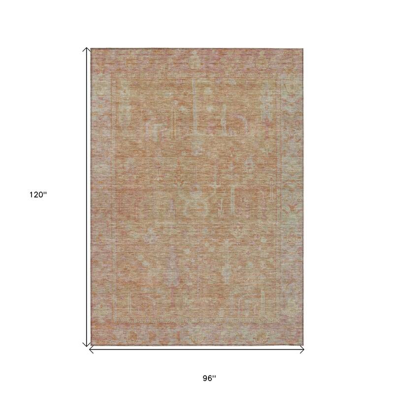 HomeRoots Oriental Traditional Rectangle Outdoor Rug