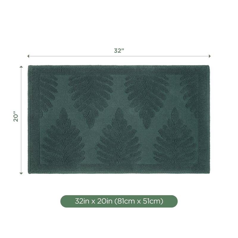 Martex Restore Fern Ogee 100% Reversible Bath Rug